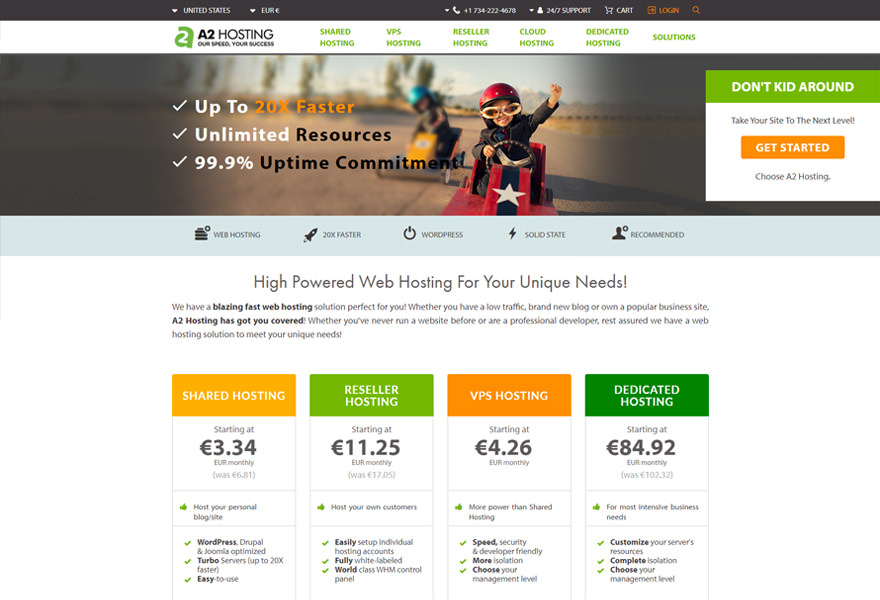 A2 Hosting - Top WordPress Hosting Solutions Comparison