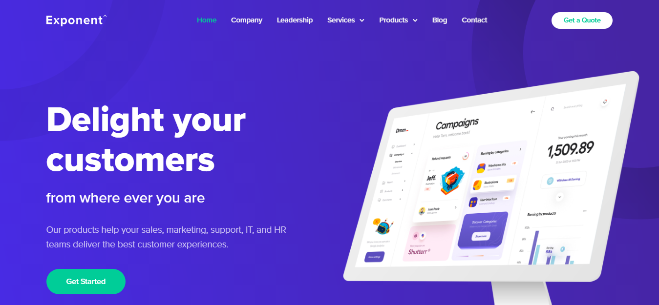 Exponent - Best Software Company WordPress Theme