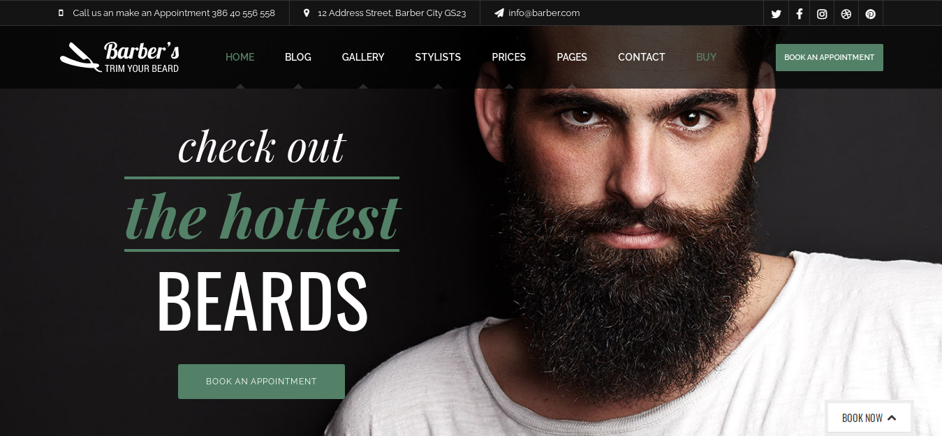 Barber - Best Hairdresser WordPress Theme