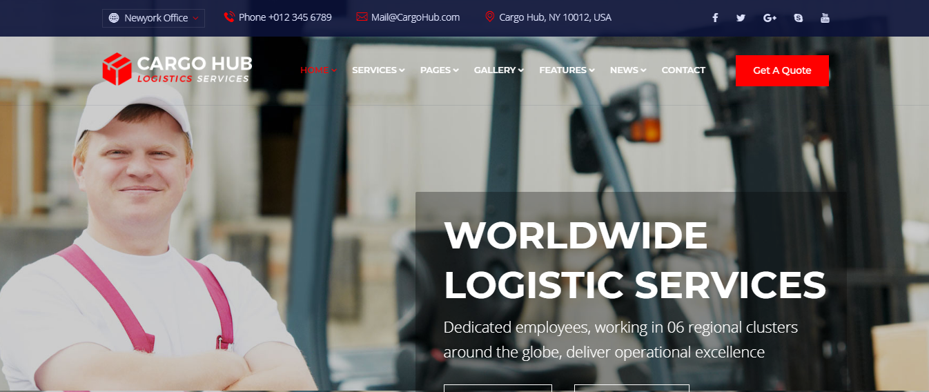 Cargo HUB - Best Transportation WordPress Theme