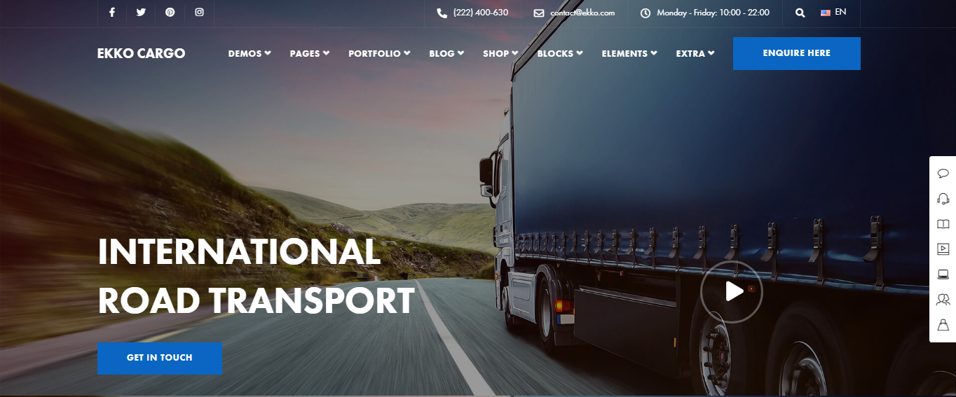 Ekko - Best Transportation WordPress Theme