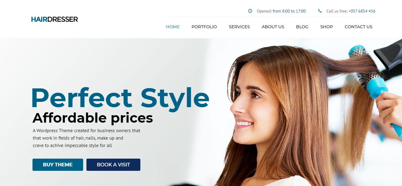 Hairdresser – Best Hairdresser WordPress Theme