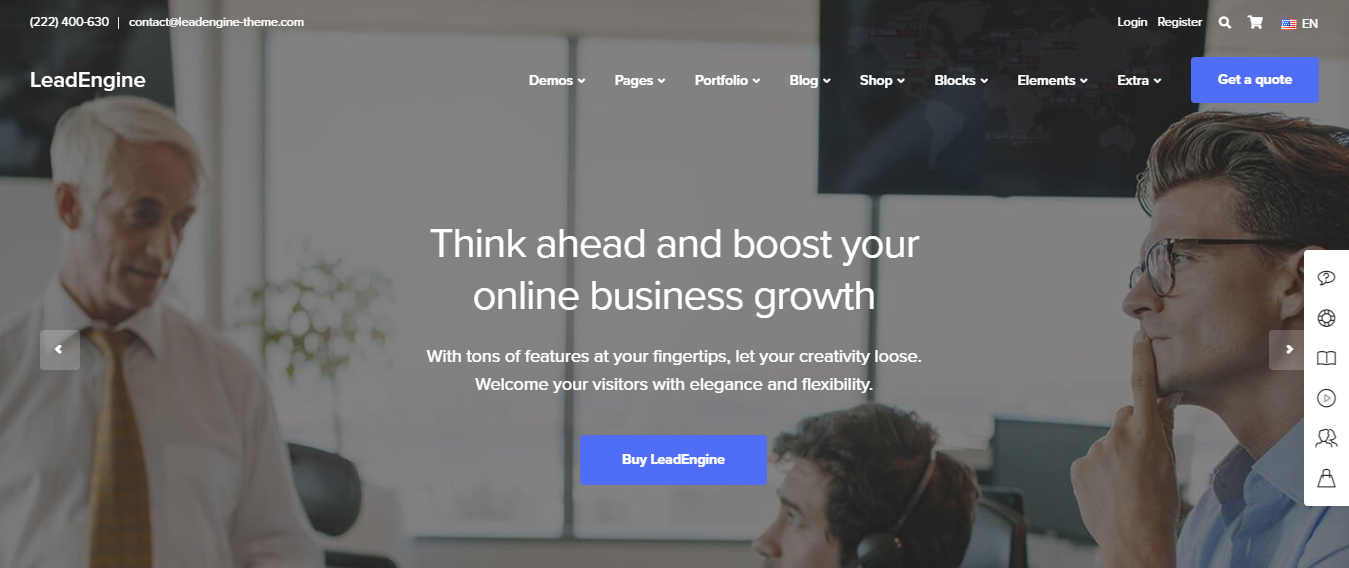 LeadEngine - Best Software Company WordPress Theme