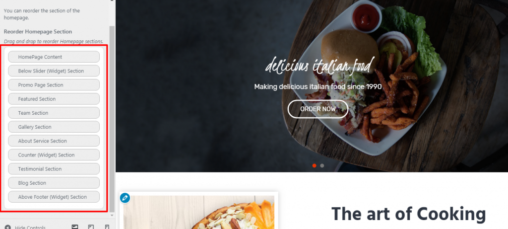 the100 pro premium multipurpose theme homepage sections