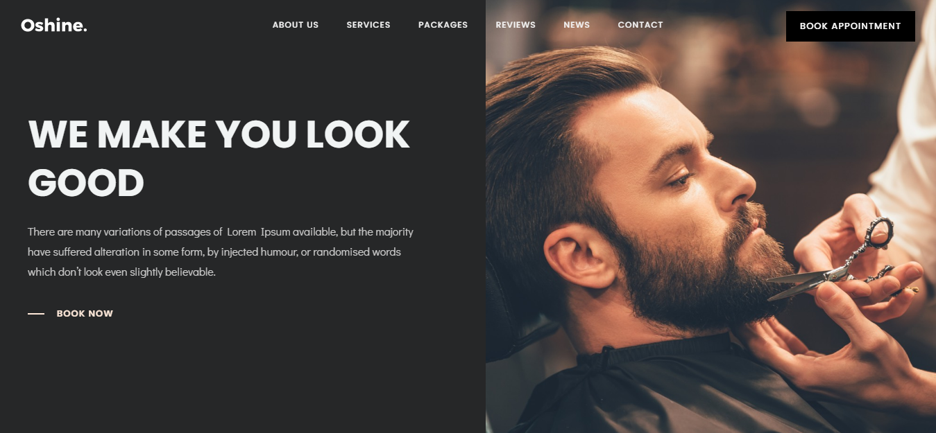 Oshine - Best Hairdresser WordPress Theme