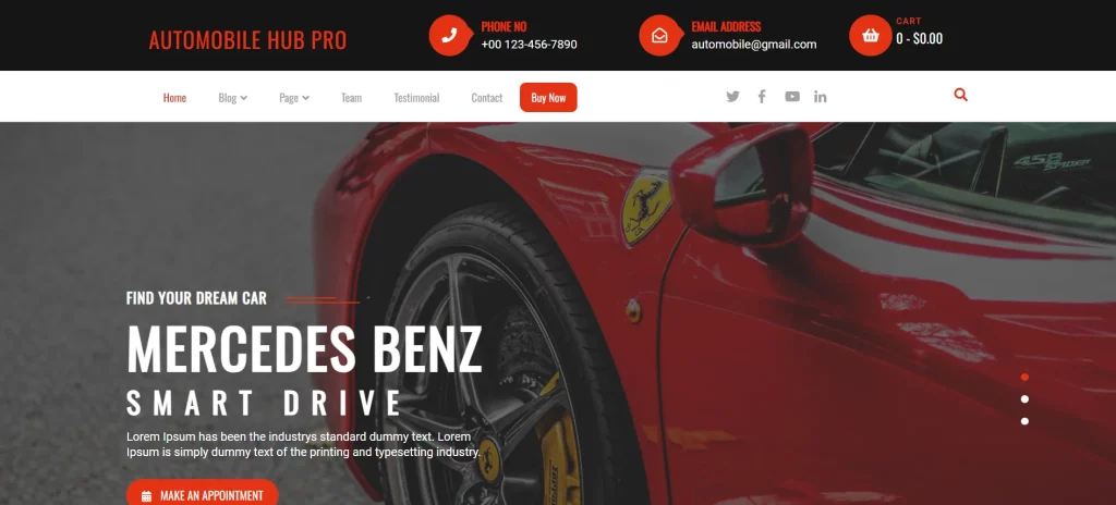 Free Automobile WordPress Theme