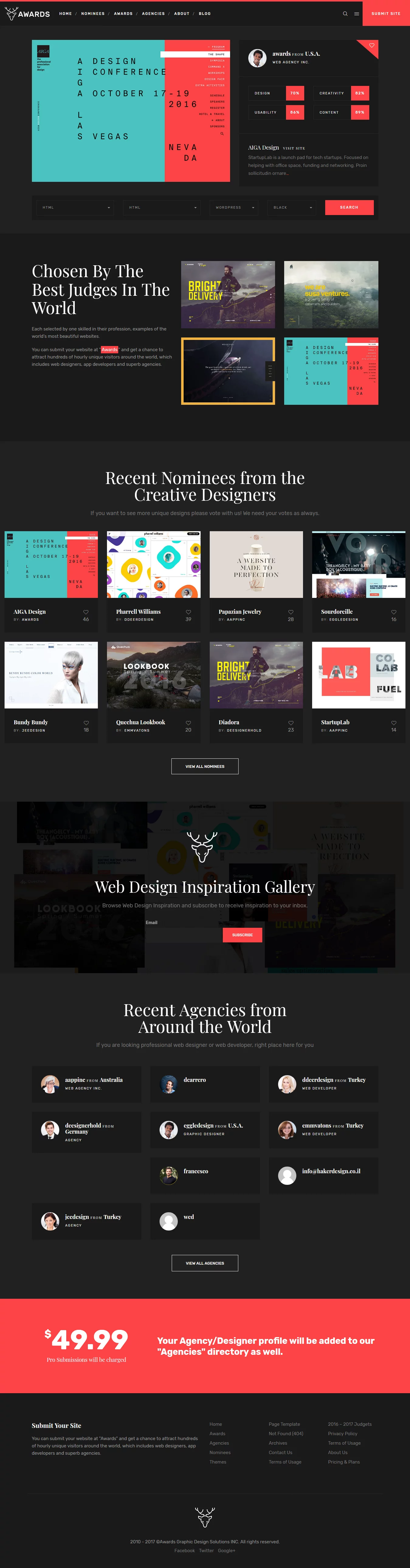 Awards - Best Premium Gallery WordPress Theme