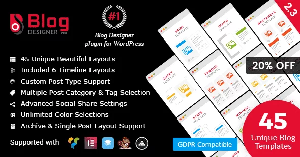 Best WordPress Blog Manager Plugin: Blog Designer Pro