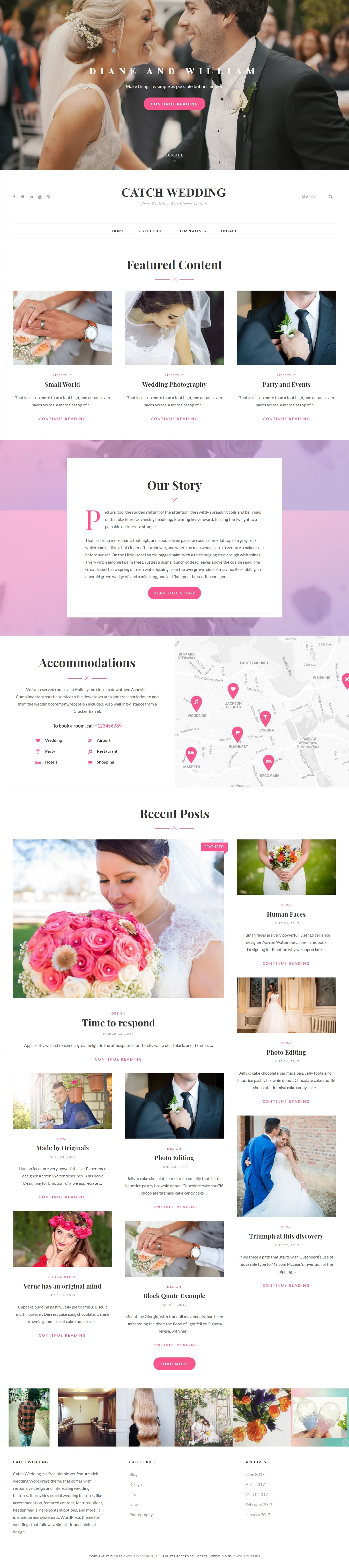 Catch Wedding - Best Free Wedding WordPress Theme