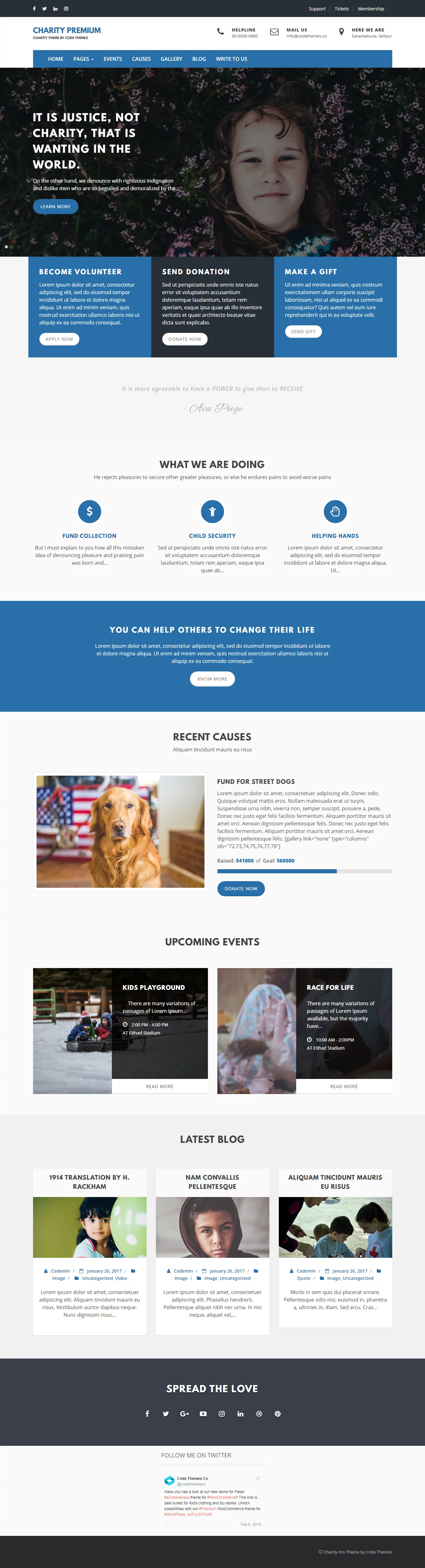 Charity Review - Best Free Church WordPress Theme