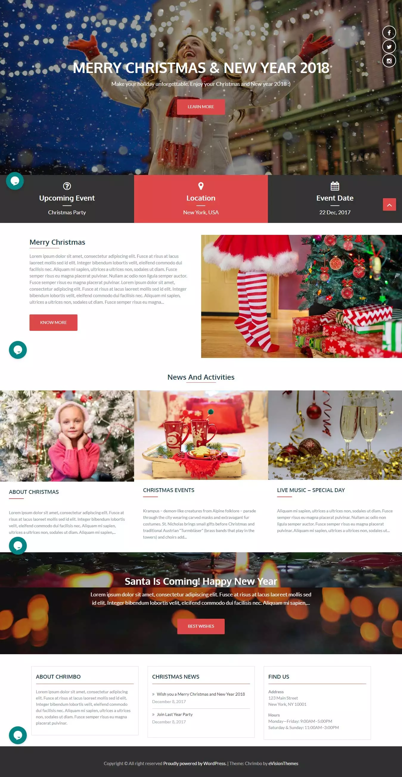 Chrimbo - Best Free Event WordPress Theme