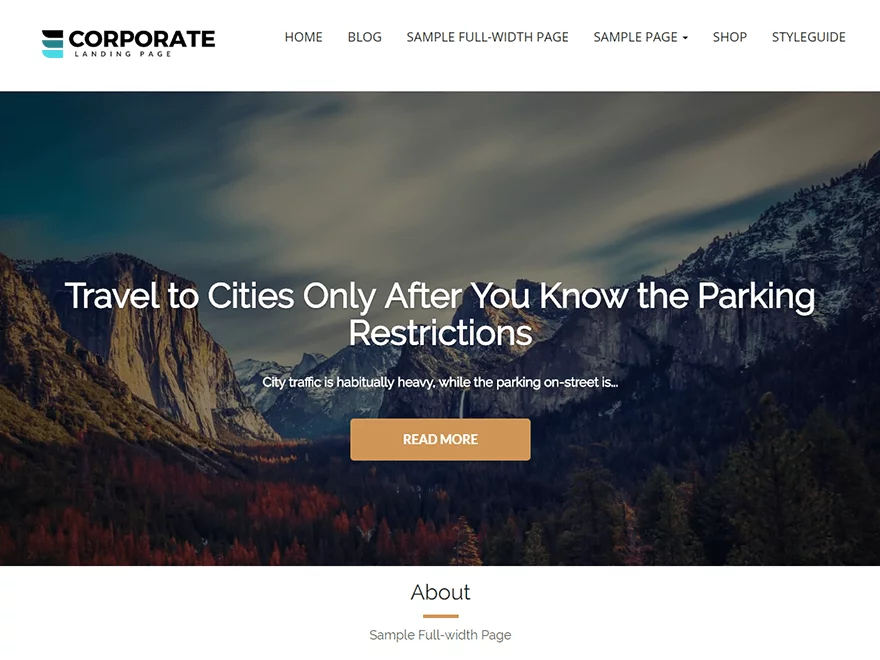 Corporate Landing Page - Best Free Landing Page WordPress Themes