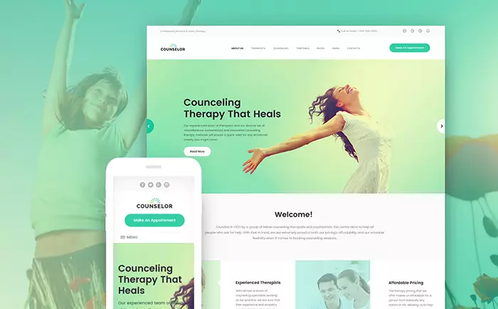 Counselor - Counseling Therapy Center Responsive WordPress Theme