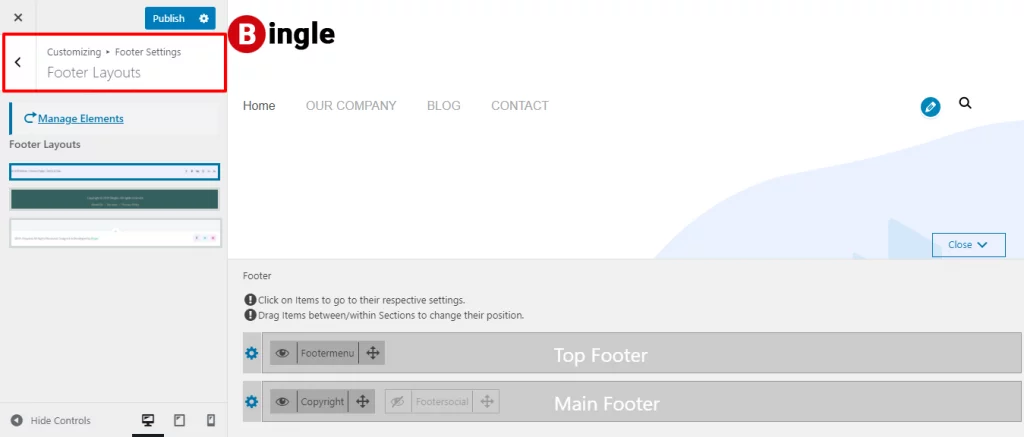 Customize-Bingle-footer