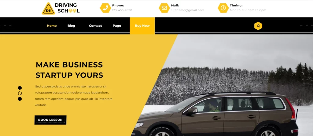 Driving School - Automobile WordPress Theme