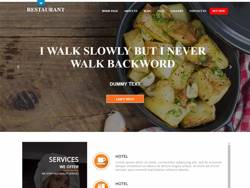 Food Restaurant - Best Free Hotel Resort and BnB WordPress Themes