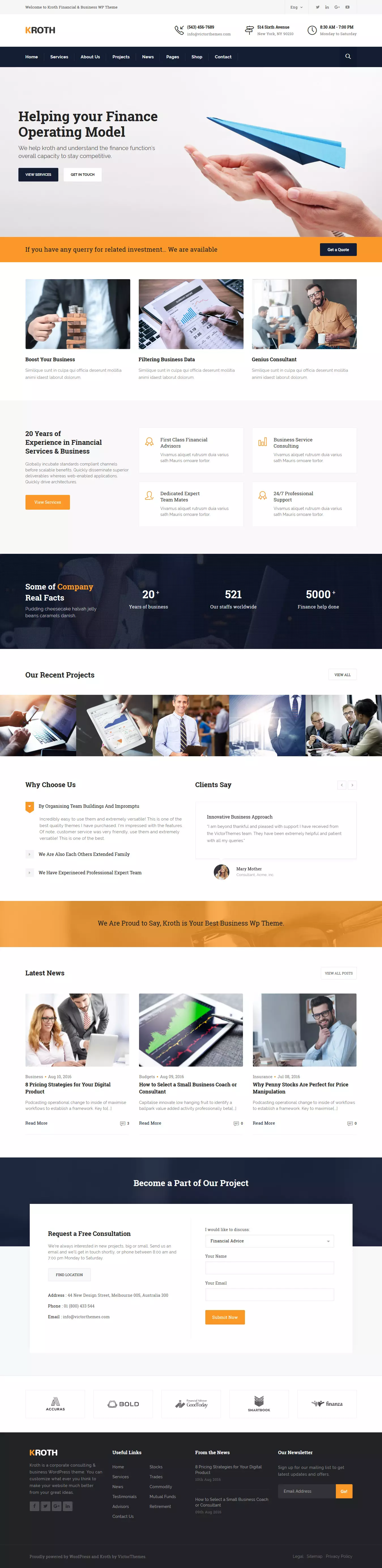 Kroth - Best Premium Consulting WordPress Theme