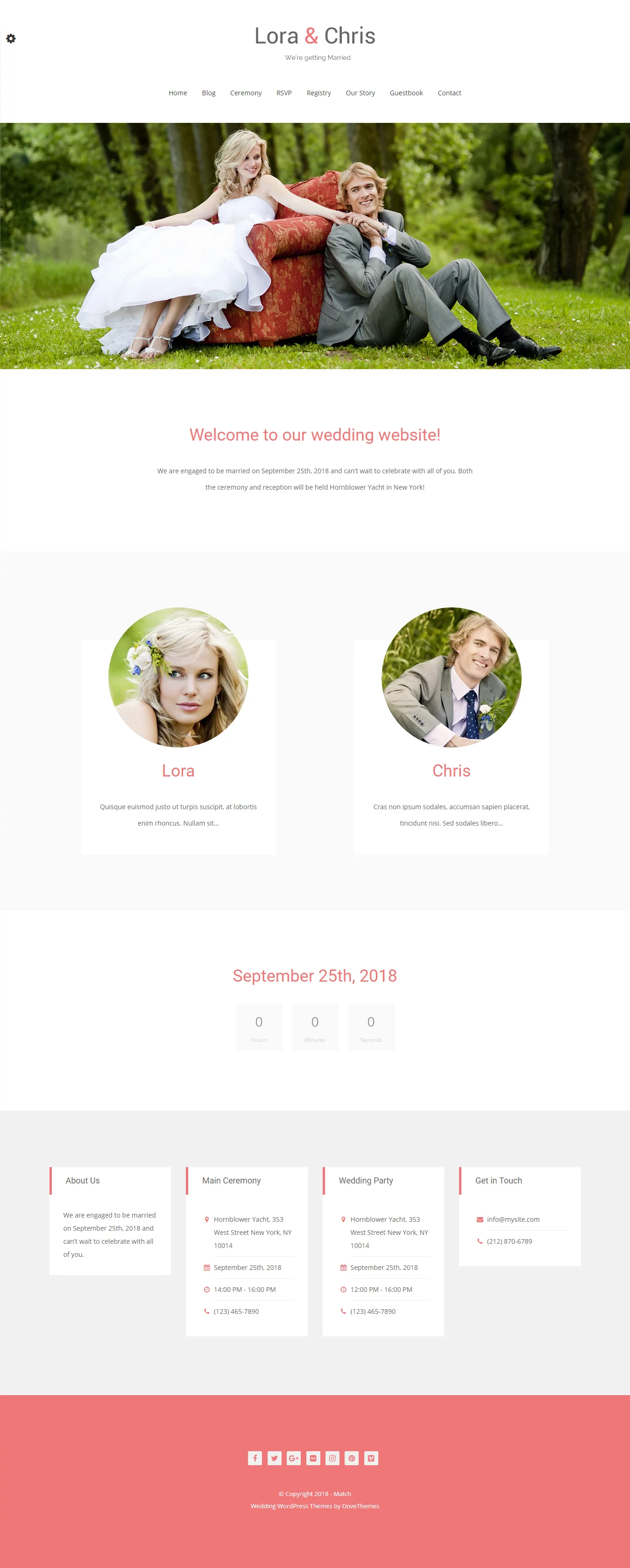 Match - Best Free Wedding WordPress Theme