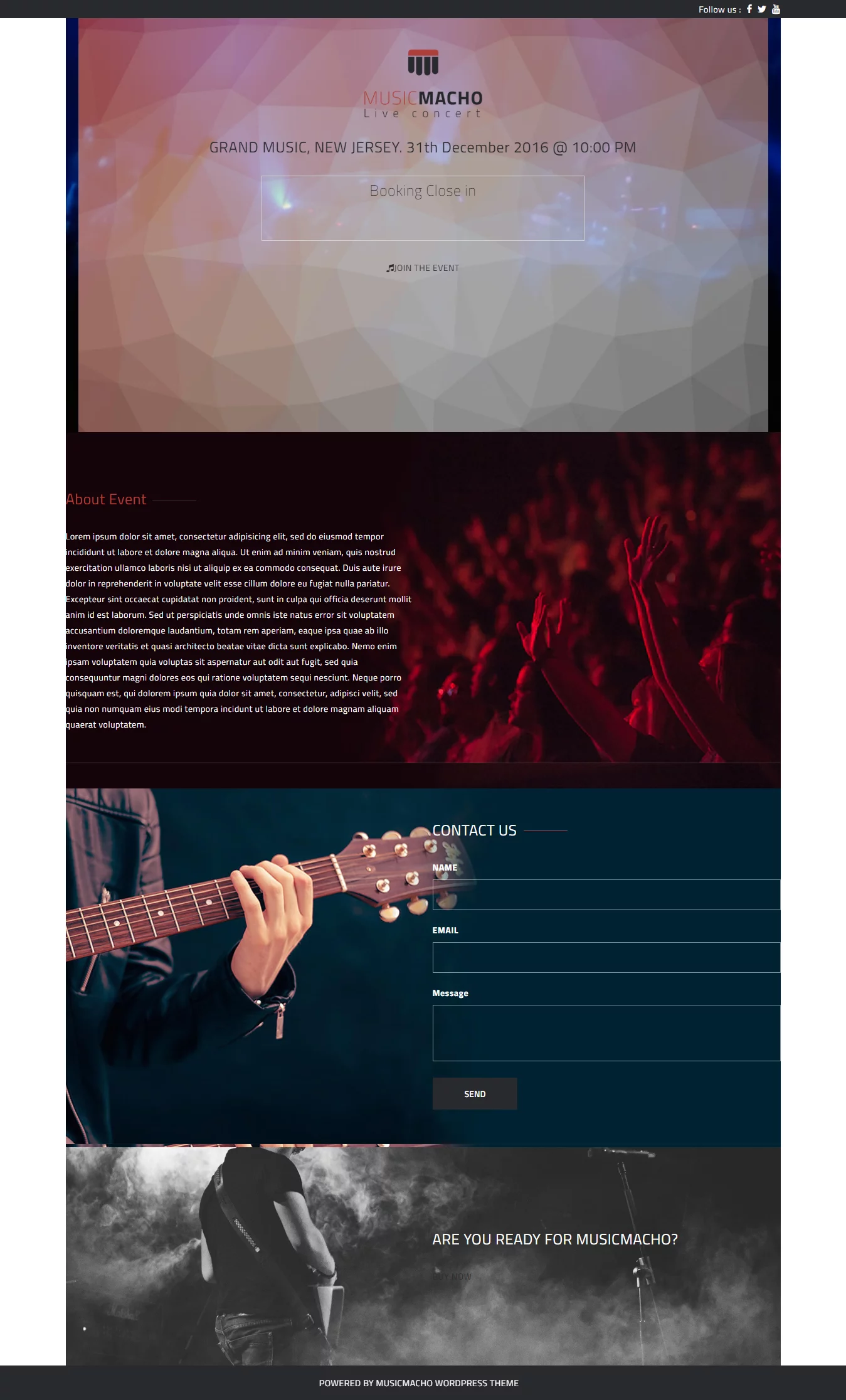 MusicMacho - Best Free Video and Music WordPress Theme