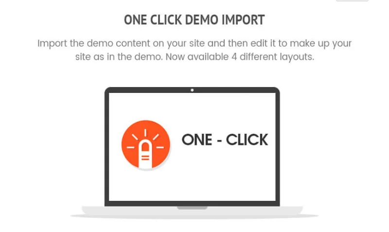 One click demo import - WP Store Pro