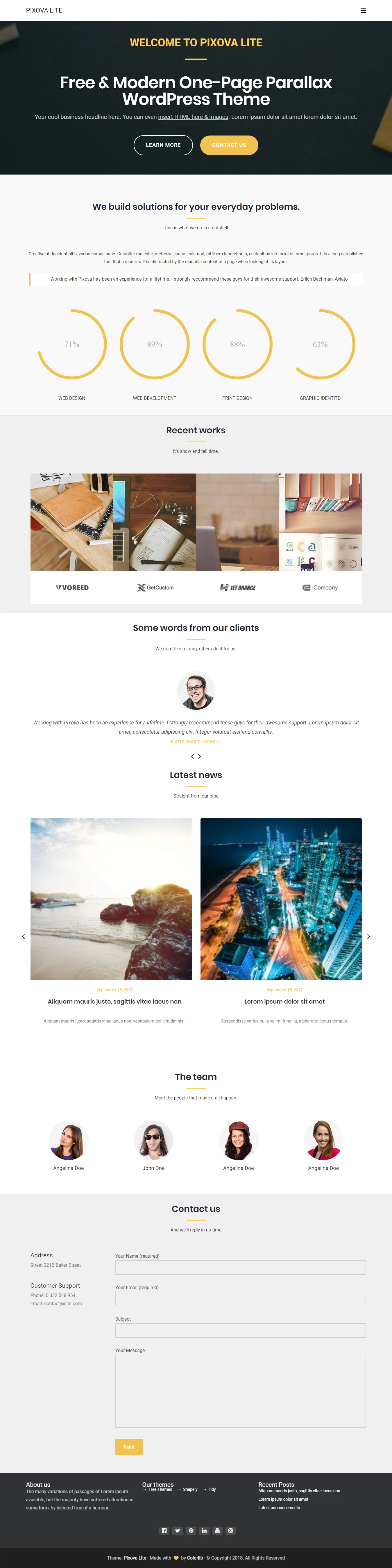 Pixova Lite - Best Free Event WordPress Theme