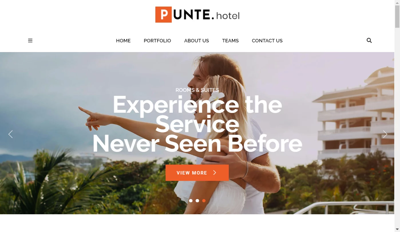 Punte Hotel WordPress theme - bed and breakfast wordpress theme