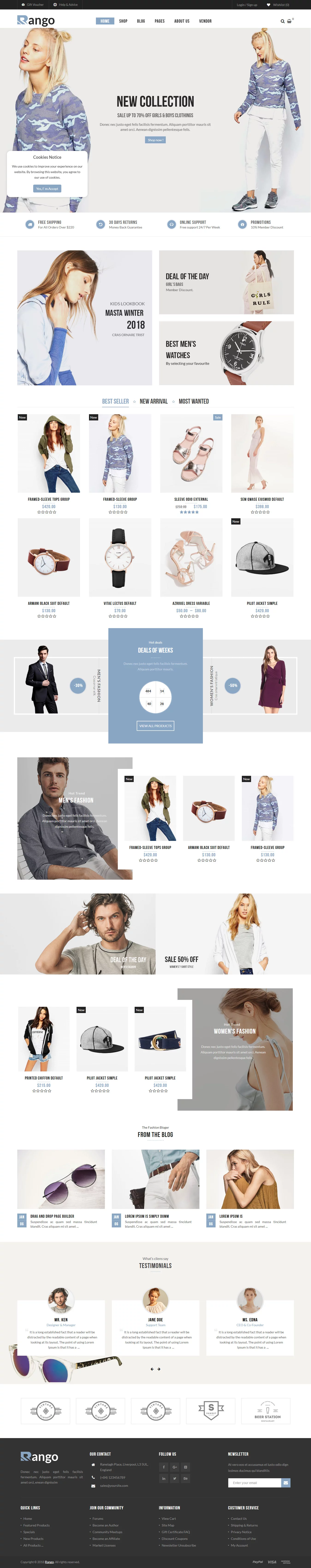 Rango - Best Premium Fashion WordPress Themes