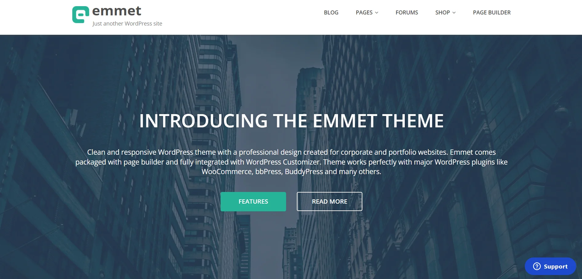 Emmet - free Portfolio Theme