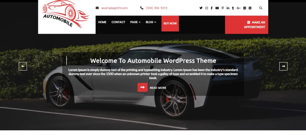 Free Automobile WordPress Theme