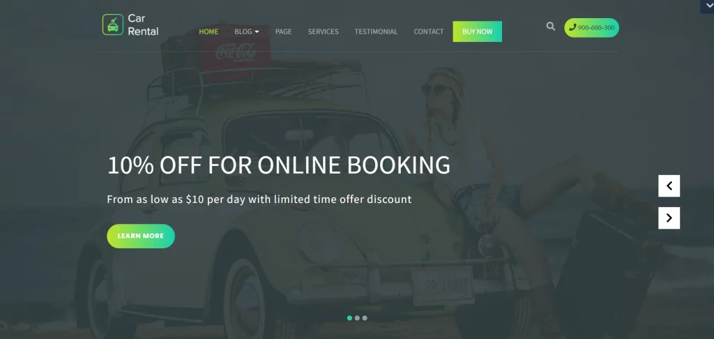 Car Rental - Free Automobile WordPress Theme