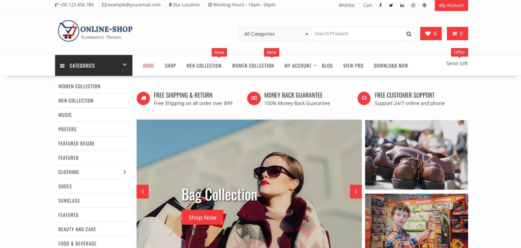 Online Shop - Free eCommerce WordPress Theme