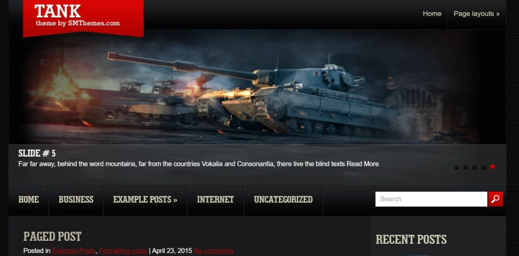 Tank - Best Free Gaming WordPress Themes