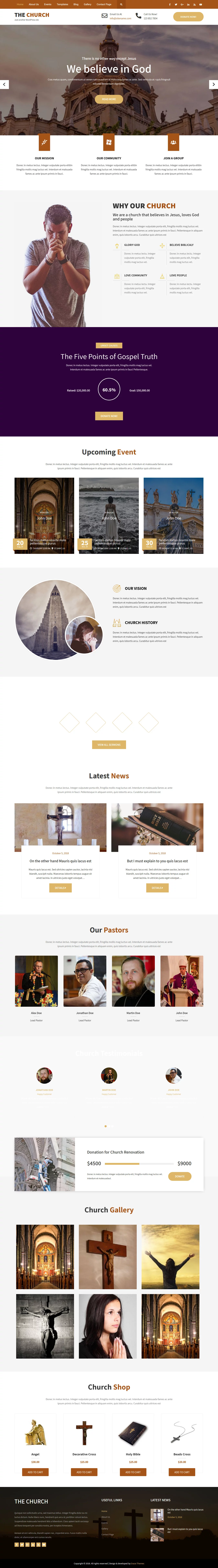 The Church - Best Free Church WordPress Theme