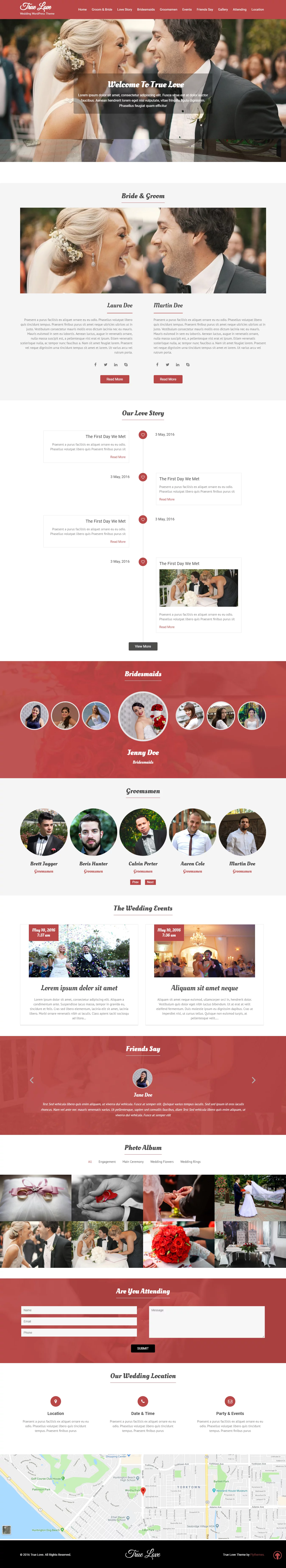 Truelove- Best Free Wedding WordPress Theme