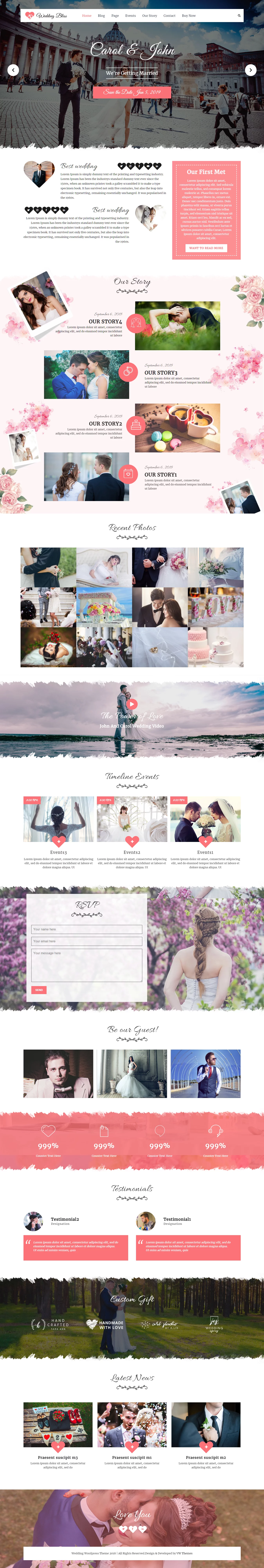 VW Wedding - Best Free Wedding WordPress Theme